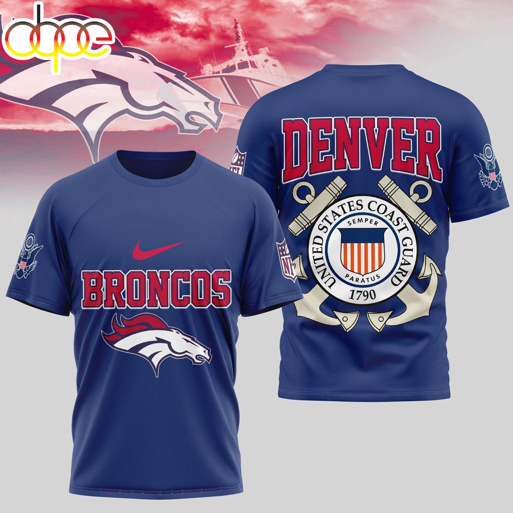 Denver Broncos United States Coast Guard 3D T-Shirt Denver Broncos United States Coast Guard 3D T-Shirt