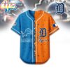 Detroit Lions - Detroit Tigers Baseball Jersey Shirt Detroit Lions - Detroit Tigers Baseball Jersey Shirt