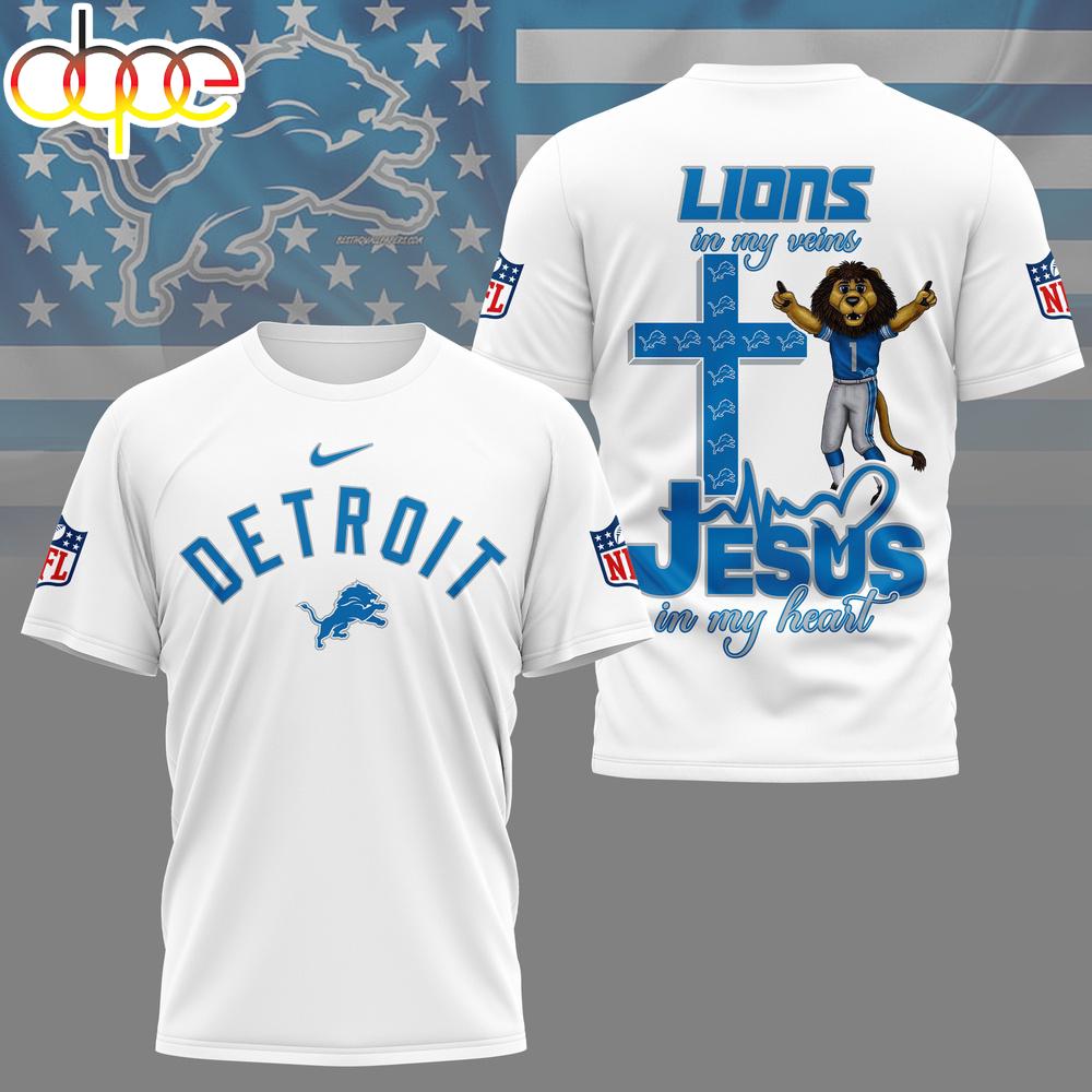 Detroit Lions Faith & Football 3D T-Shirt