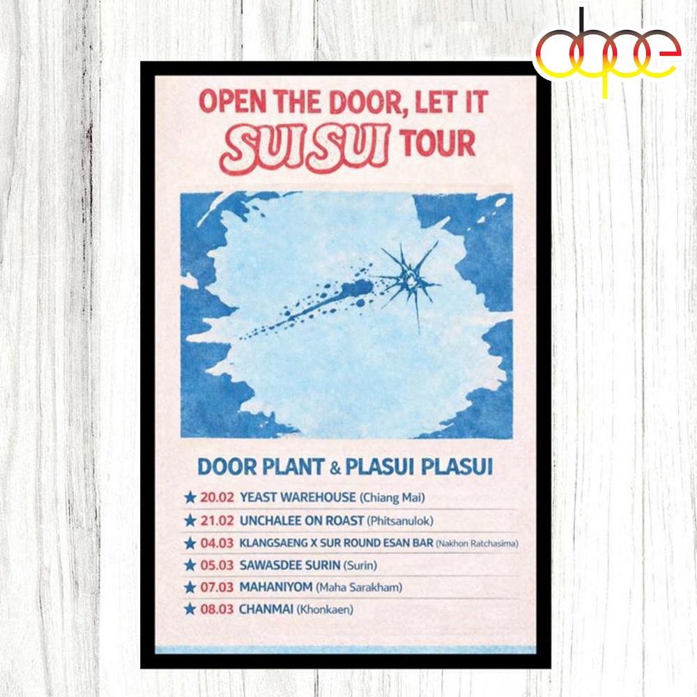 Door Plant & Plasui Plasui Tour 2026 Poster Canvas Door Plant & Plasui Plasui Tour 2026 Poster Canvas