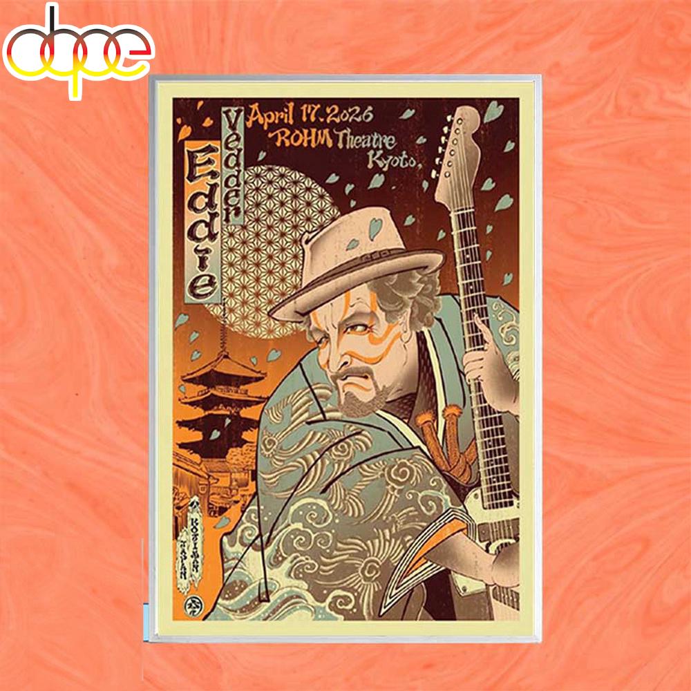Eddie Vedder Kyoto Rohm Theater April 17 2026 Event Poster Canvas