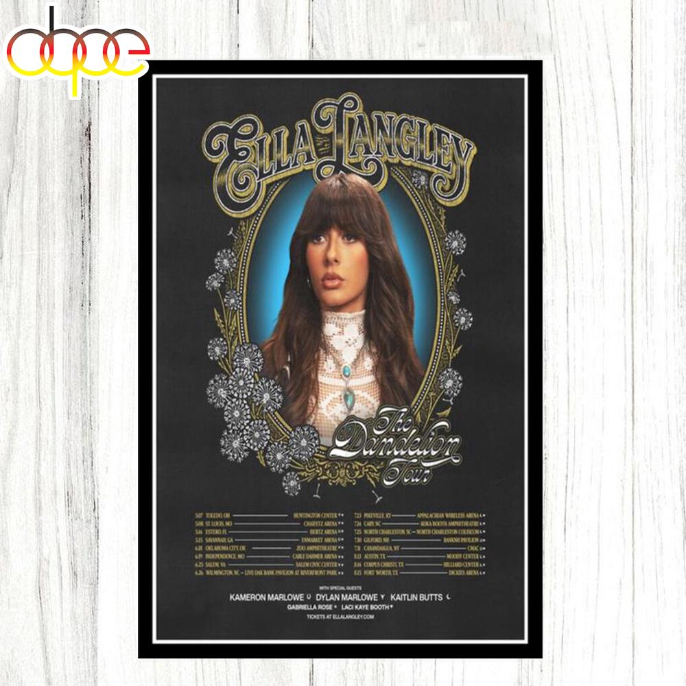 Ella Langley The Dandelion Tour 2026 Poster Canvas Ella Langley The Dandelion Tour 2026 Poster Canvas