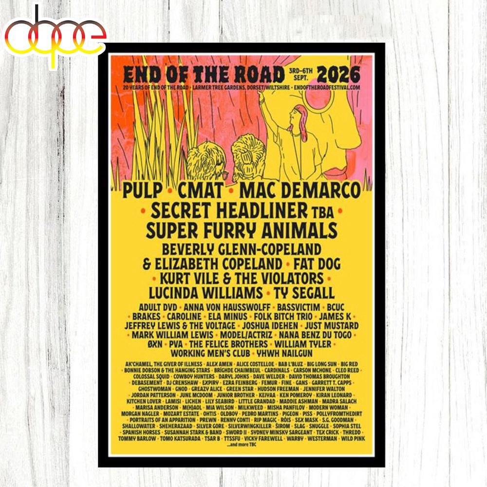 End Of The Road 3rd-6th Sept 2026 Tour Poster Canvas End Of The Road 3rd-6th Sept 2026 Tour Poster Canvas