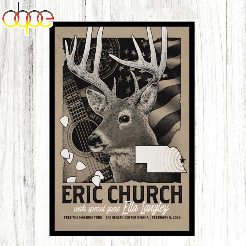 Eric Church Chi Health Center Omaha February 5 2026 Concert Poster Canvas Eric Church Chi Health Center Omaha February 5 2026 Concert Poster Canvas