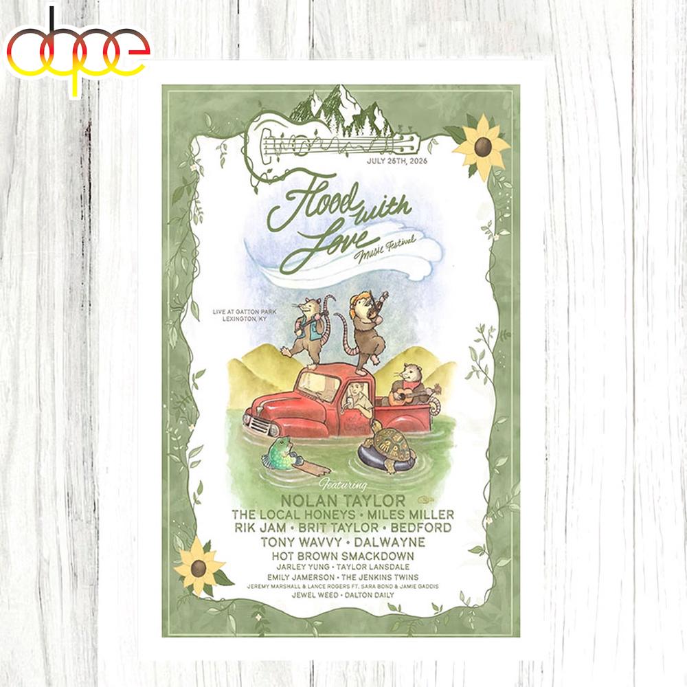 Flood With Love Music 2026 Poster Canvas
