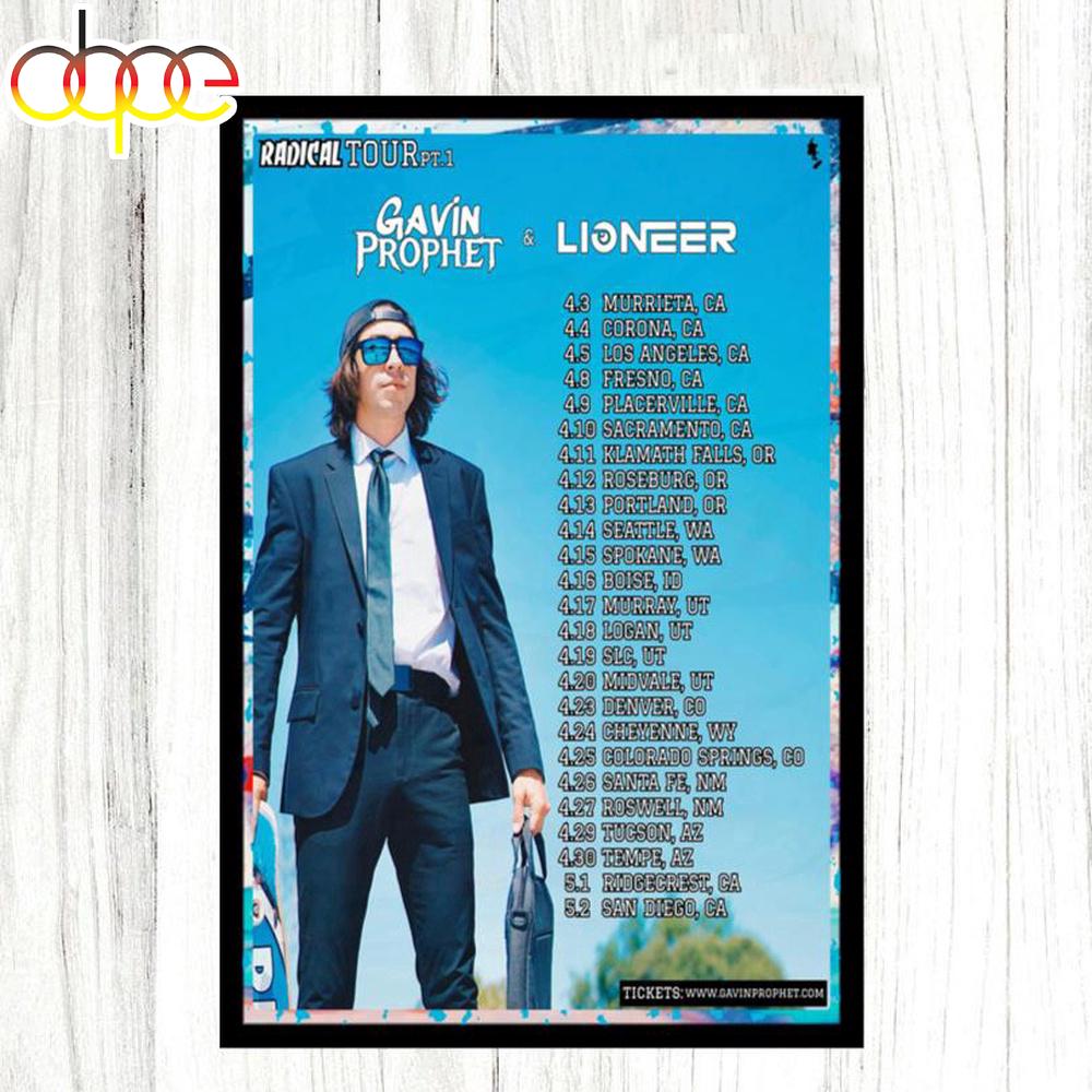 Gavin Prophet & Lioneer April 2026 Poster Canvas Gavin Prophet & Lioneer April 2026 Poster Canvas