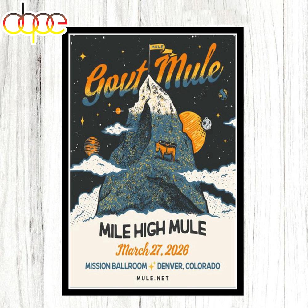 Gov't Mule Mission Ballroom March 27 2026 Tour Poster Canvas