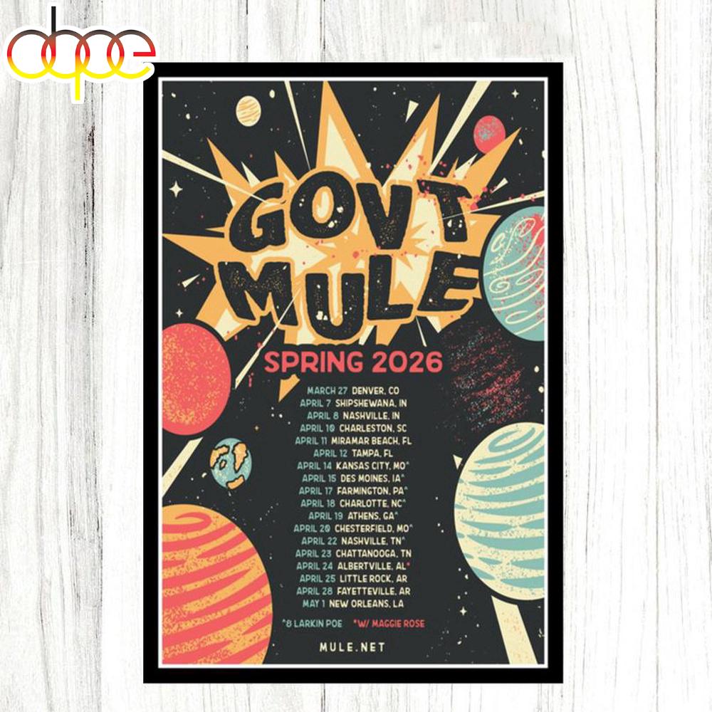 Gov't Mule Spring 2026 Poster Canvas