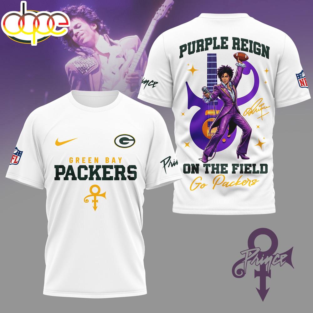 Green Bay Packers NFL Prince Purple Reign Football 3D T-Shirt For Fans