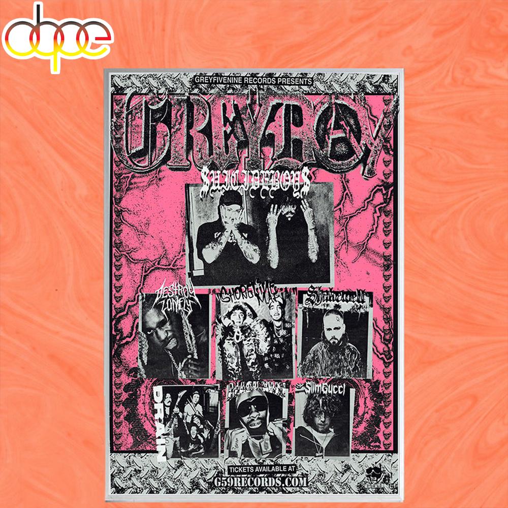 GREY DAY NORTH AMERICAN TOUR 2026 Poster Canvas GREY DAY NORTH AMERICAN TOUR 2026 Poster Canvas