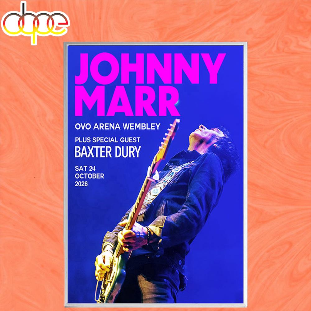 Johnny Marr OVO Arena Wembley Arena Square London Oct 24 2026 Poster Canvas Johnny Marr OVO Arena Wembley Arena Square London Oct 24 2026 Poster Canvas
