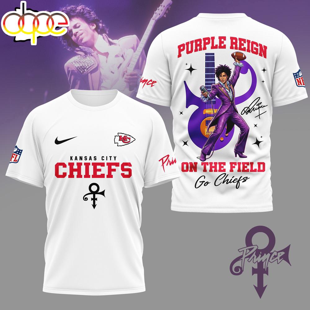 Kansas City Chiefs NFL Prince Purple Reign Football 3D T-Shirt For Fans