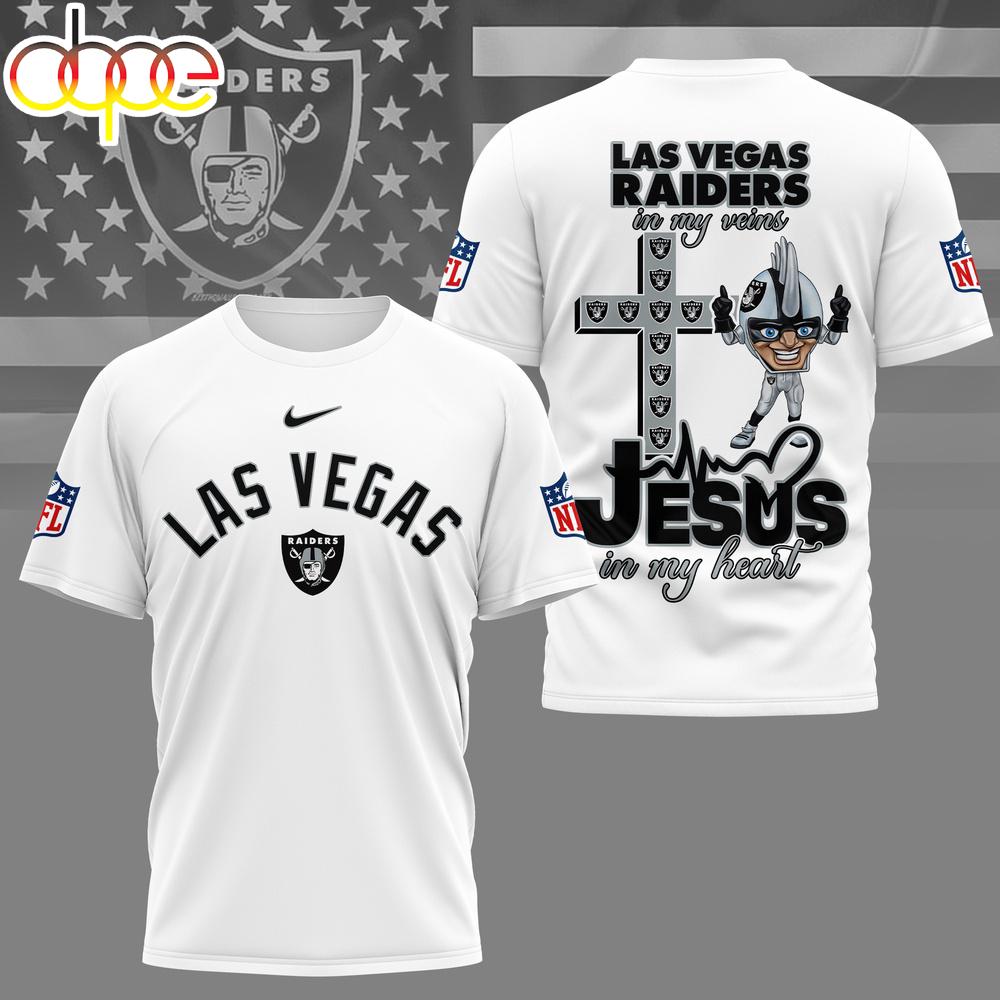 Las Vegas Raiders Faith & Football 3D T-Shirt