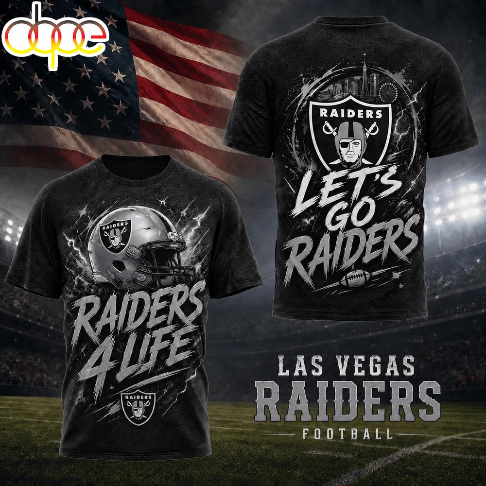 Las Vegas Raiders NFL Fan For Life 3D T-Shirt Las Vegas Raiders NFL Fan For Life 3D T-Shirt