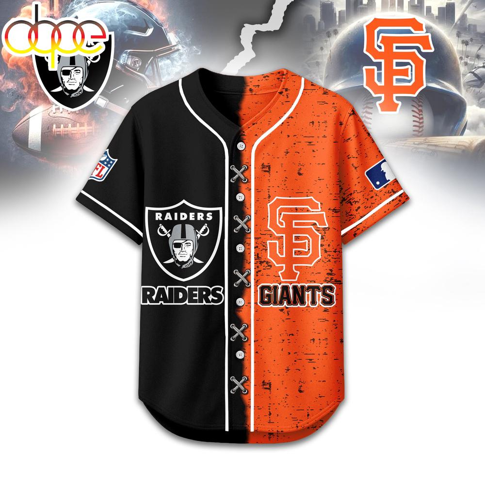 Las Vegas Raiders - San Francisco Giants Baseball Jersey Shirt