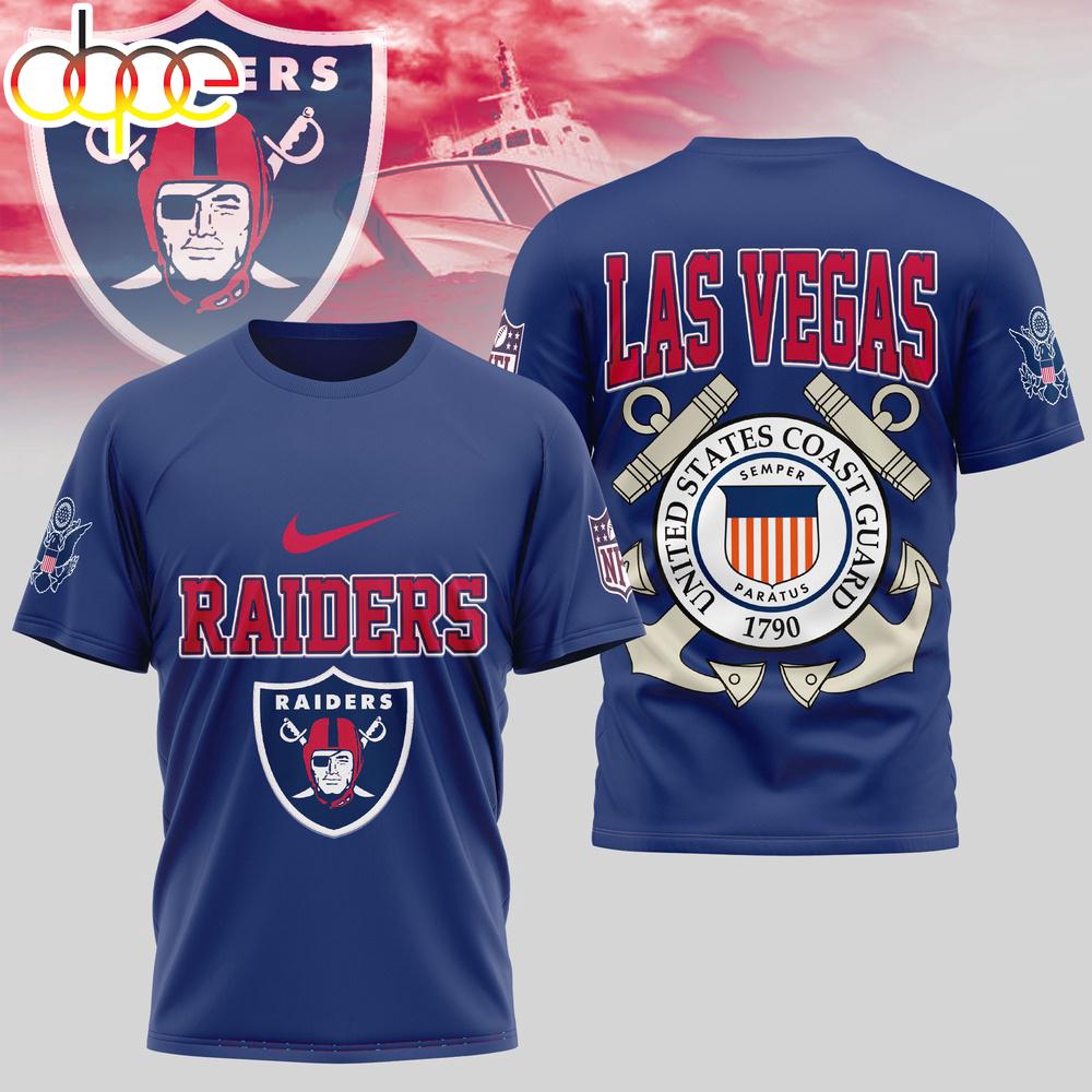 Las Vegas Raiders United States Coast Guard 3D T-Shirt Las Vegas Raiders United States Coast Guard 3D T-Shirt