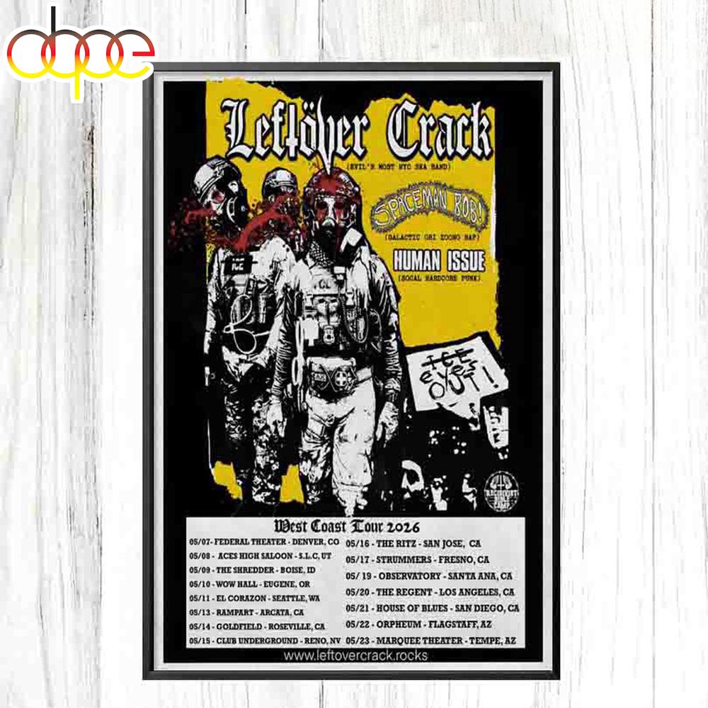 Leftover Crack West Coast Tour 2026 Poster Canvas Leftover Crack West Coast Tour 2026 Poster Canvas