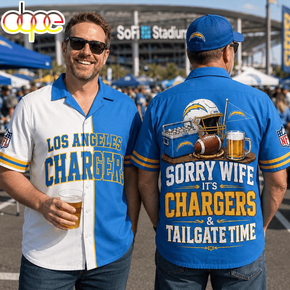 Los Angeles Chargers NFL Funny Football Fan Hawaiian Shirt Los Angeles Chargers NFL Funny Football Fan Hawaiian Shirt