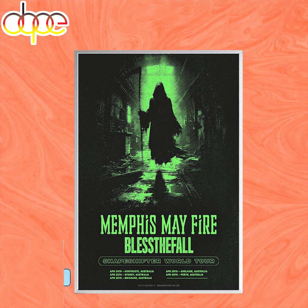 Memphis May Fire Shapeshifter World Tour Apr 2026 Poster Canvas