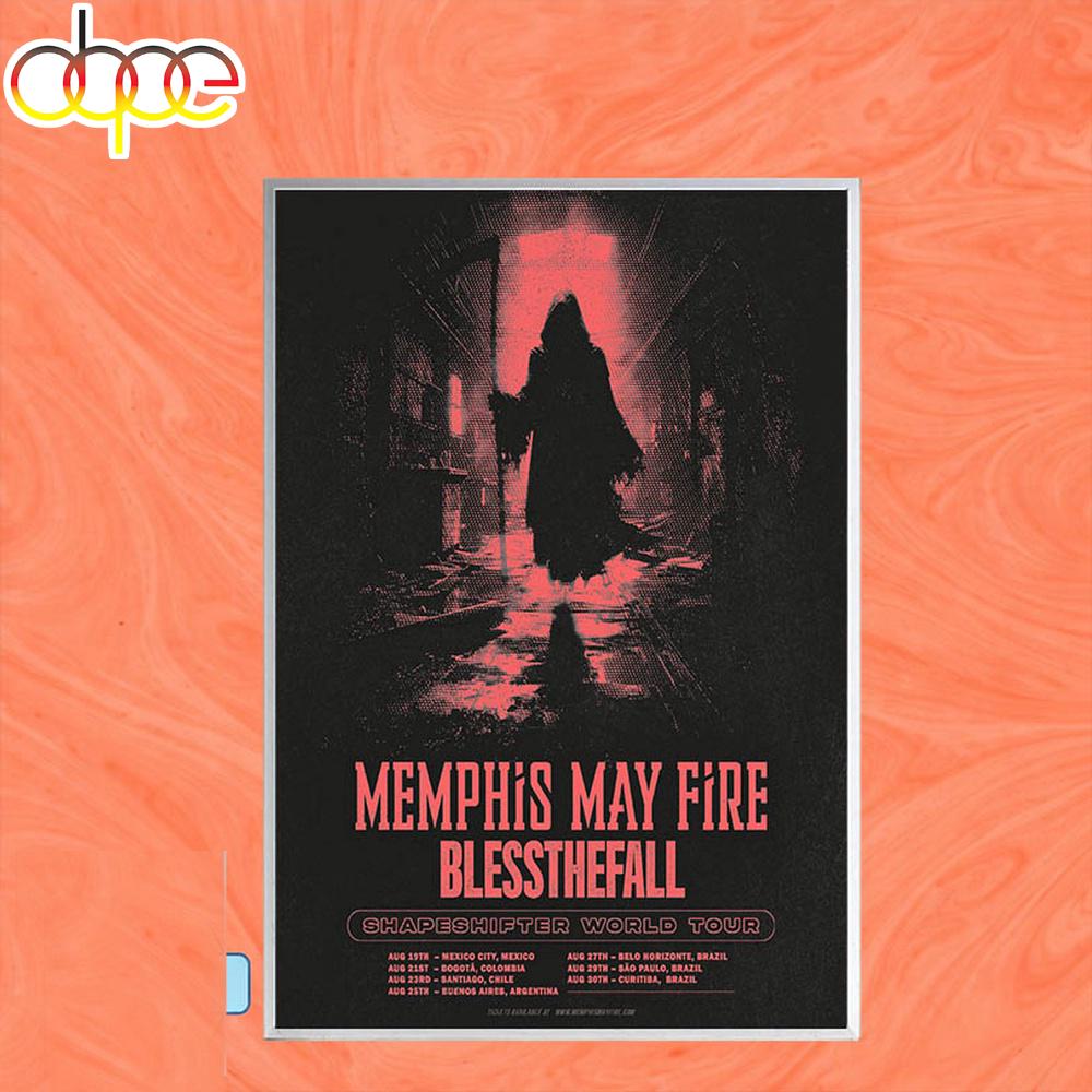 Memphis May Fire Shapeshifter World Tour Poster Canvas