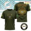 Miami Dolphins US Army Military Police Veteran 3D T-Shirt Miami Dolphins US Army Military Police Veteran 3D T-Shirt