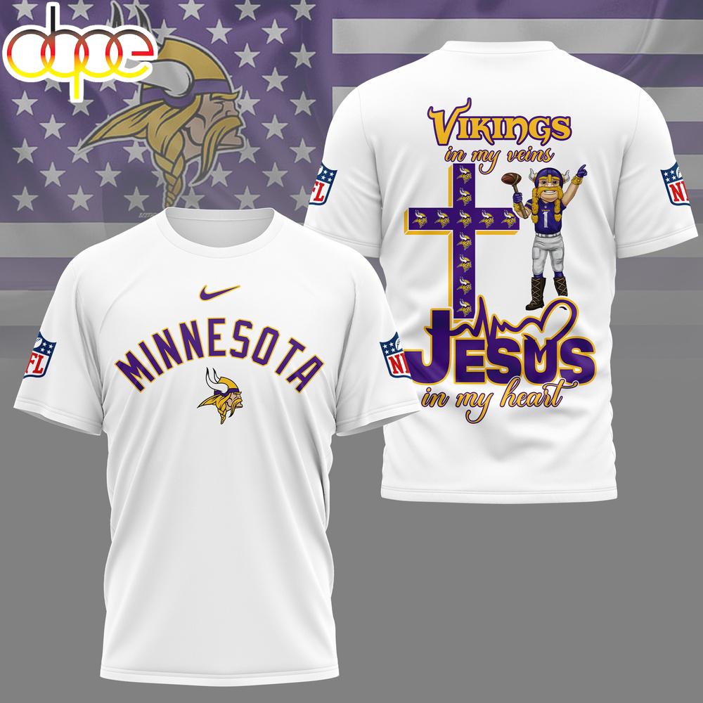 Minnesota Vikings Faith & Football 3D T-Shirt