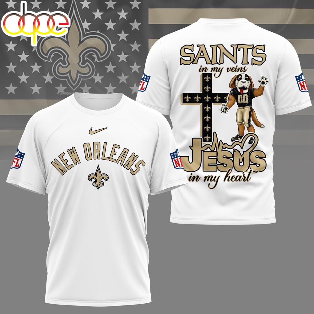 New Orleans Saints Faith & Football 3D T-Shirt