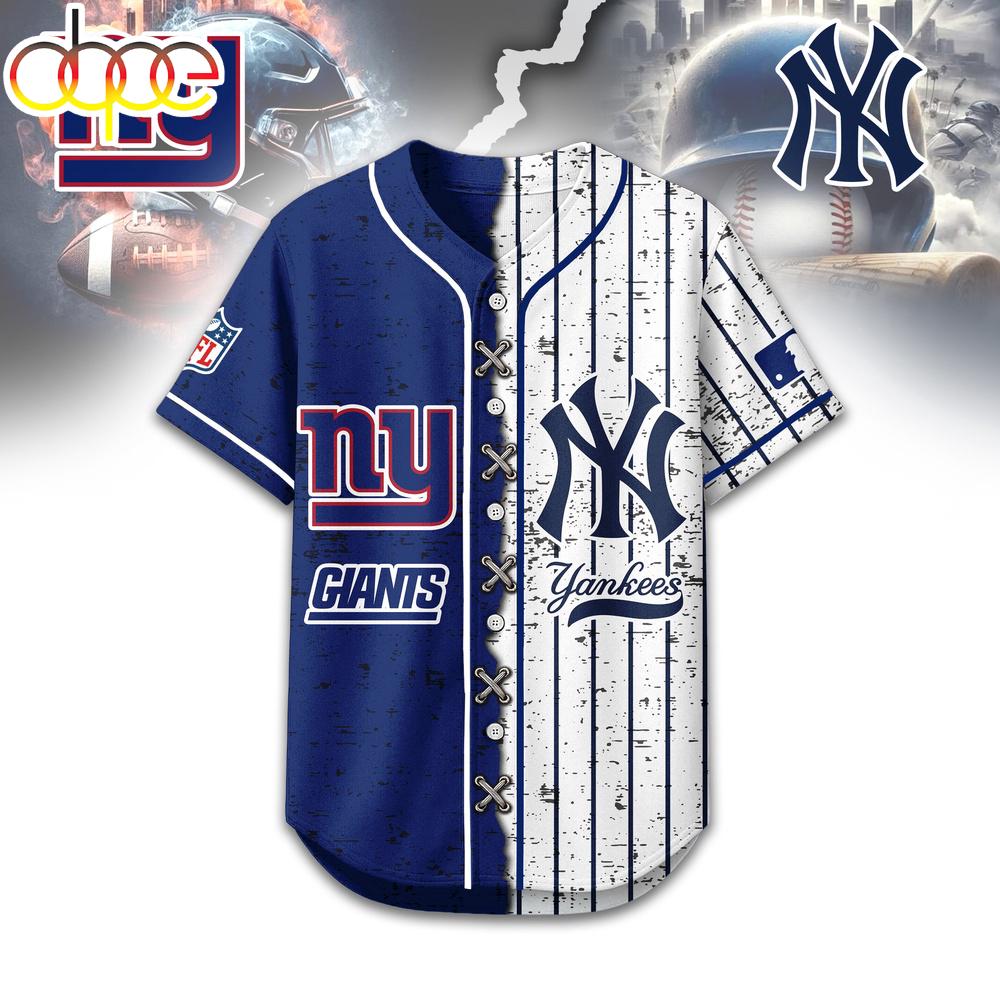New York Giants - New York Yankees Baseball Jersey Shirt