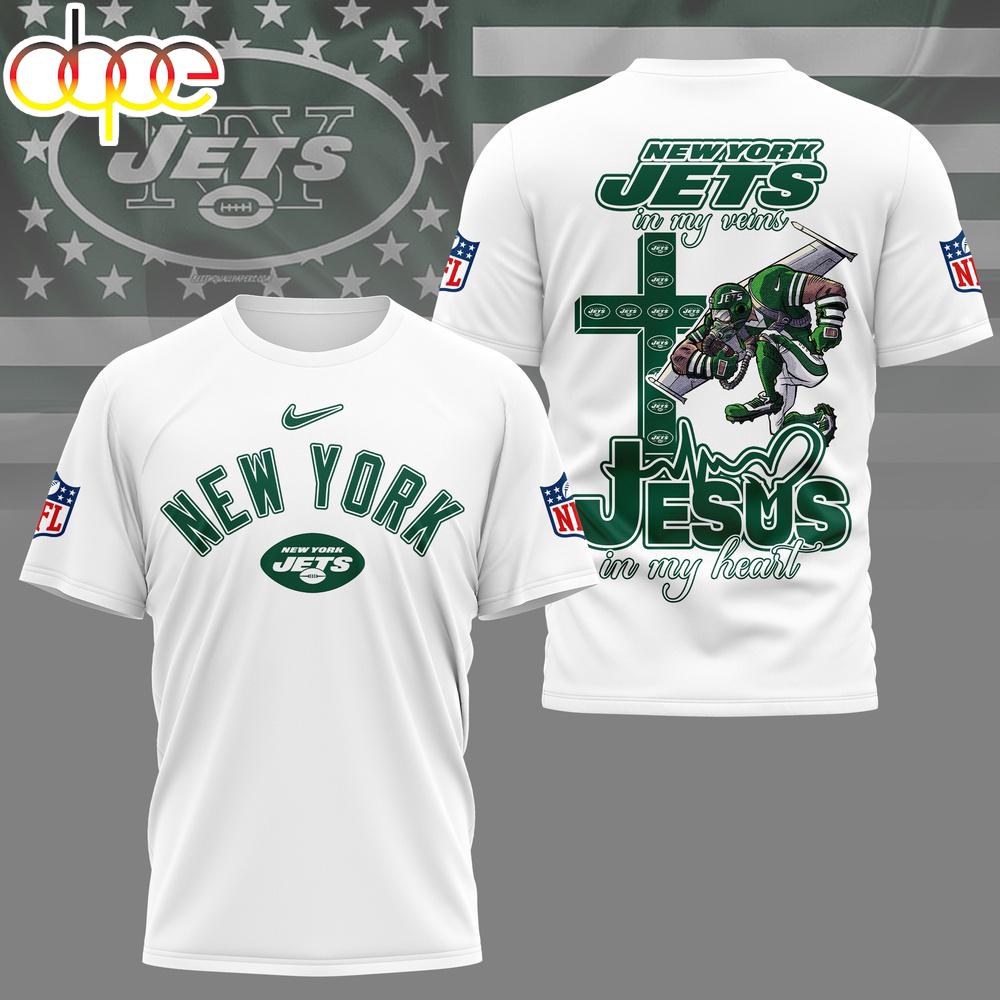 New York Jets Faith & Football 3D T-Shirt