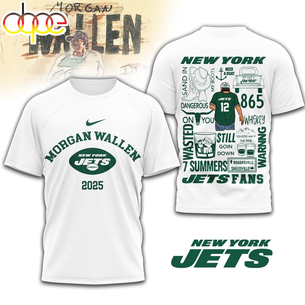 New York Jets NFL Morgan Wallen 3D T-Shirt New York Jets NFL Morgan Wallen 3D T-Shirt