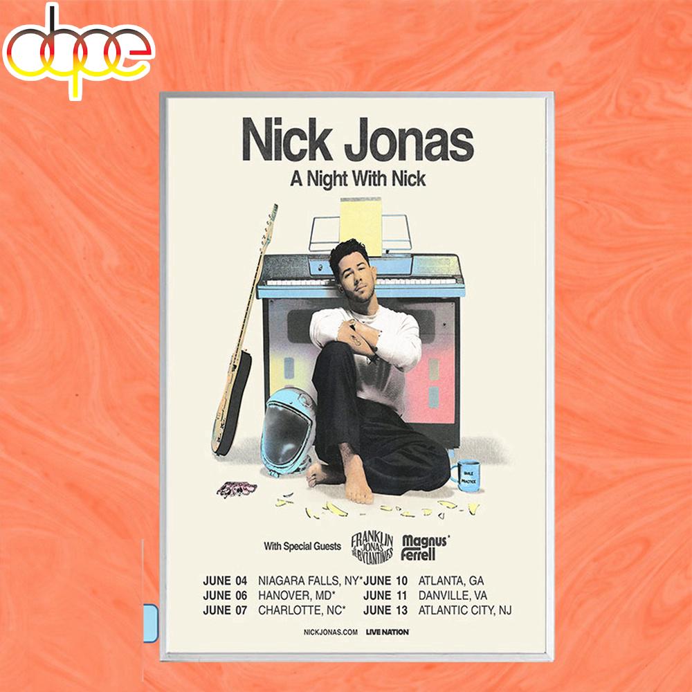 Nick Jonas Fall Tour 2026 Poster Canvas