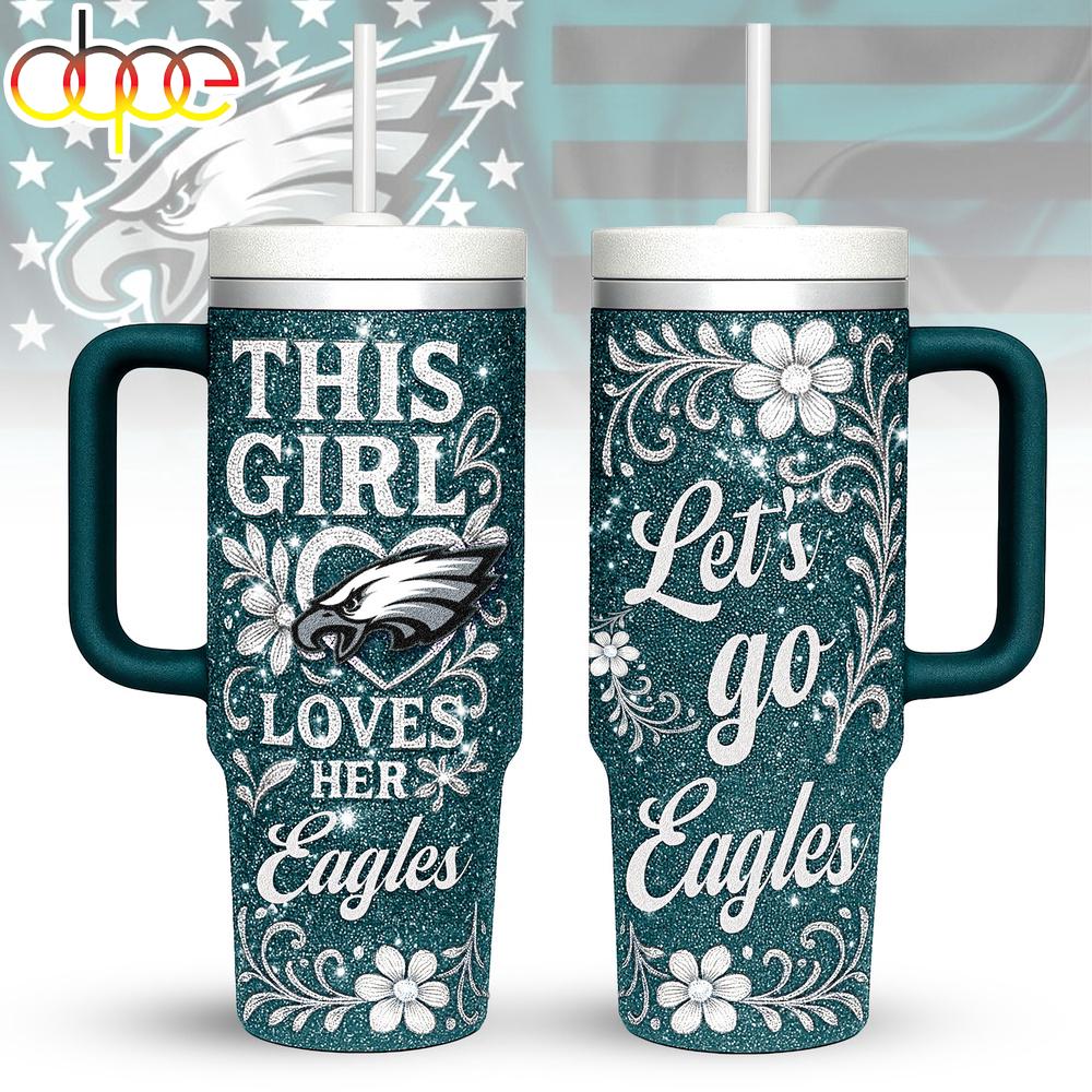Philadelphia Eagles Let's Go Tumbler 40Oz With Handle