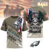 Philadelphia Eagles NFL Proud U.S. Veteran 3D T-Shirt