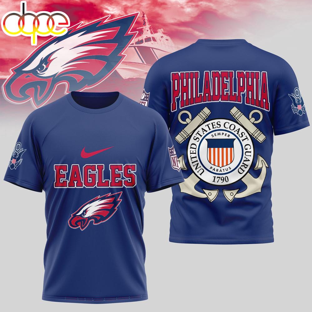 Philadelphia Eagles United States Coast Guard 3D T-Shirt