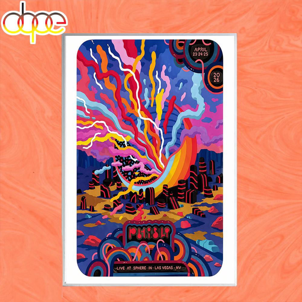 Phish Apr 23 24 25 2026 Las Vegas NV Concert Poster Canvas