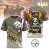 Pittsburgh Steelers NFL Proud U.S. Veteran 3D T-Shirt