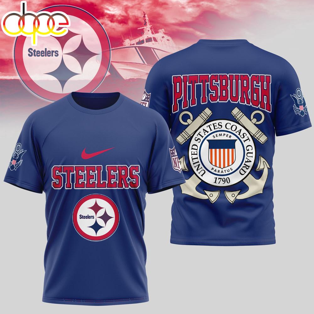 Pittsburgh Steelers United States Coast Guard 3D T-Shirt