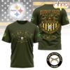 Pittsburgh Steelers US Army Military Police Veteran 3D T-Shirt