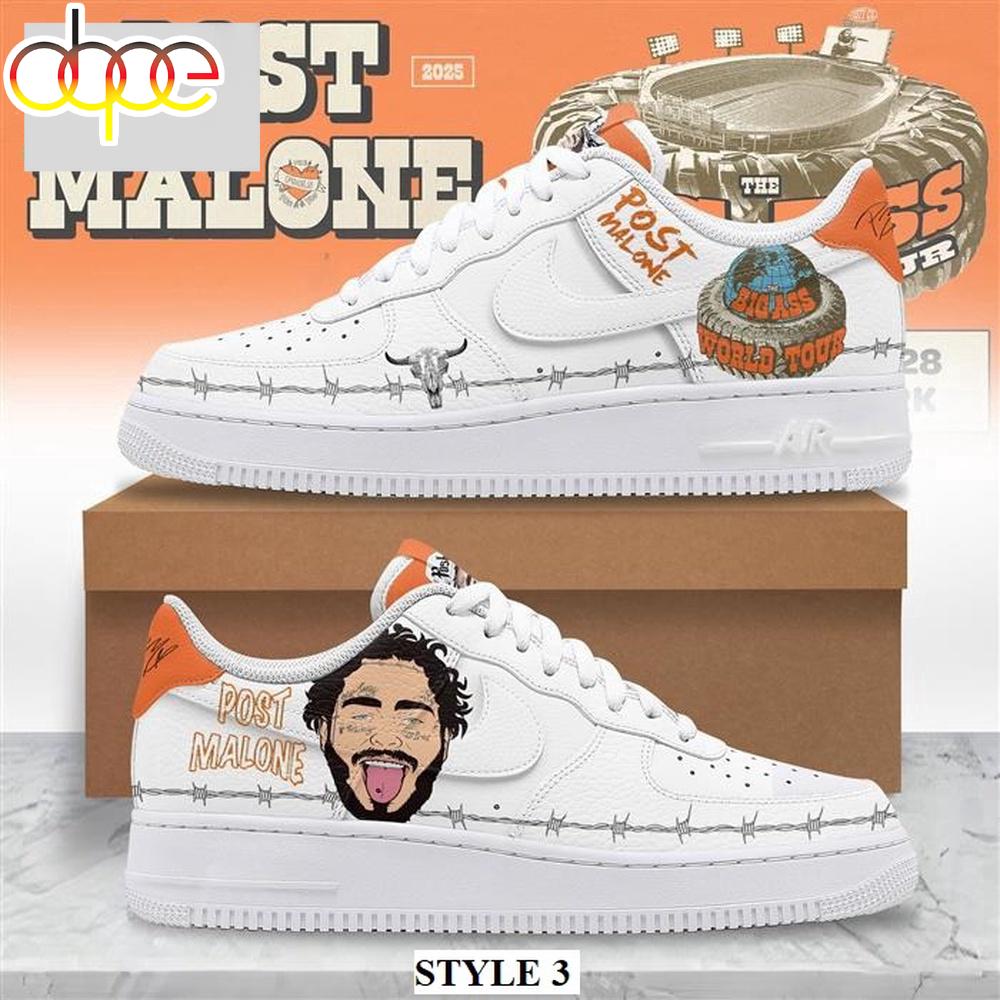 Post Malone Music Air Force 1 Shoes For Fan