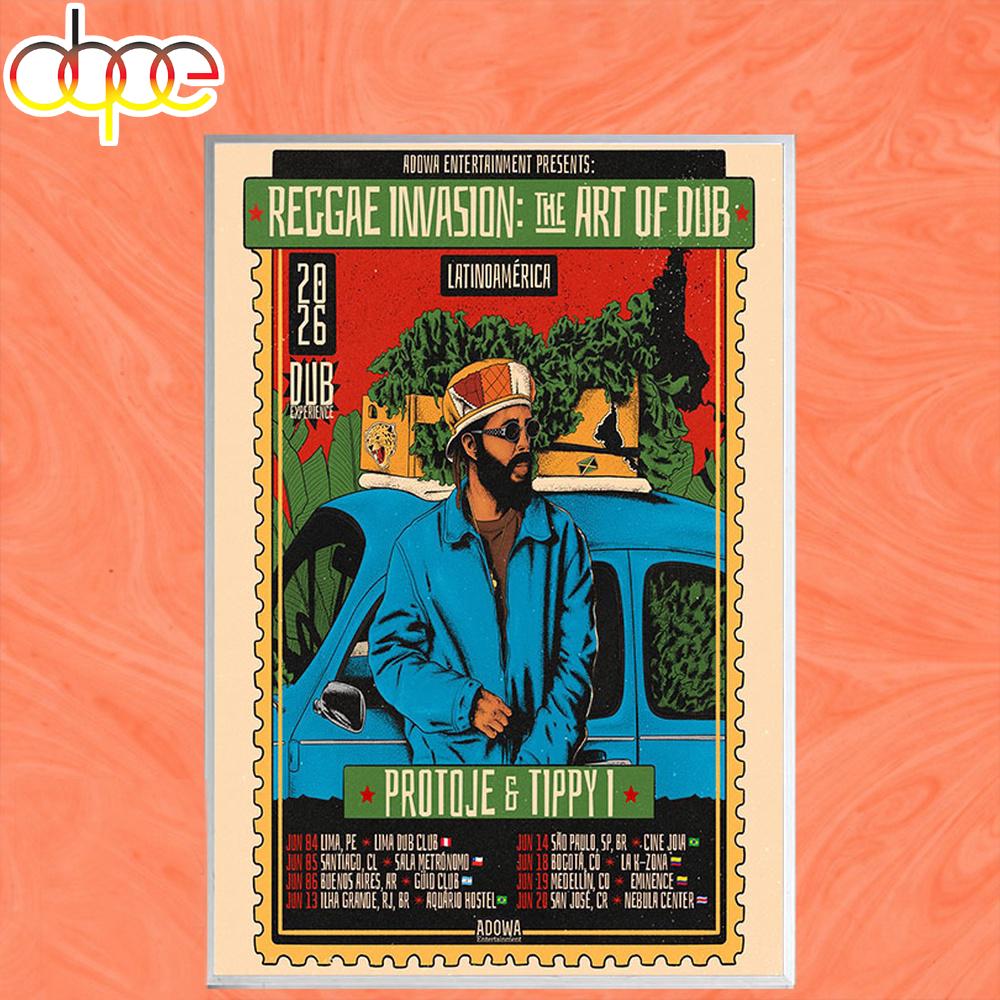 Protoje Tippy I World Tour 2026 Poster Canvas Protoje Tippy I World Tour 2026 Poster Canvas