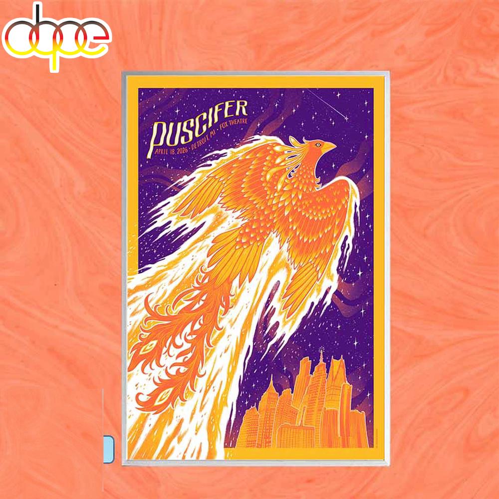 Puscifer Detroit MI Tour Apr 18 2026 Poster Canvas