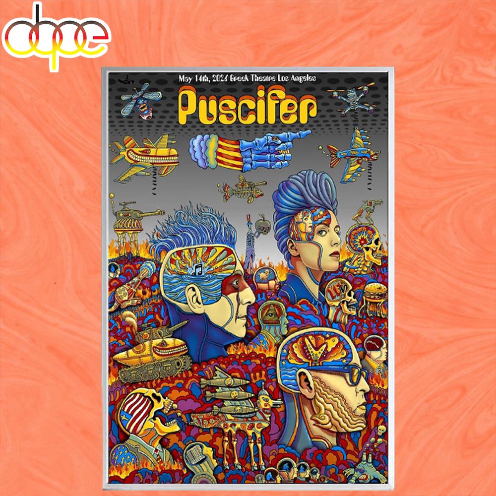 Puscifer Los Angeles CA Show May 14 2026 Poster Canvas