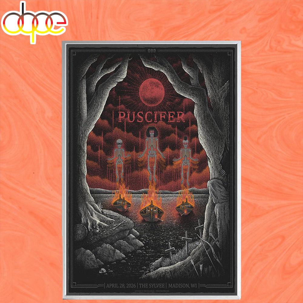 Puscifer The Normal Isn't Tour 2026 Madison WI Poster Canvas
