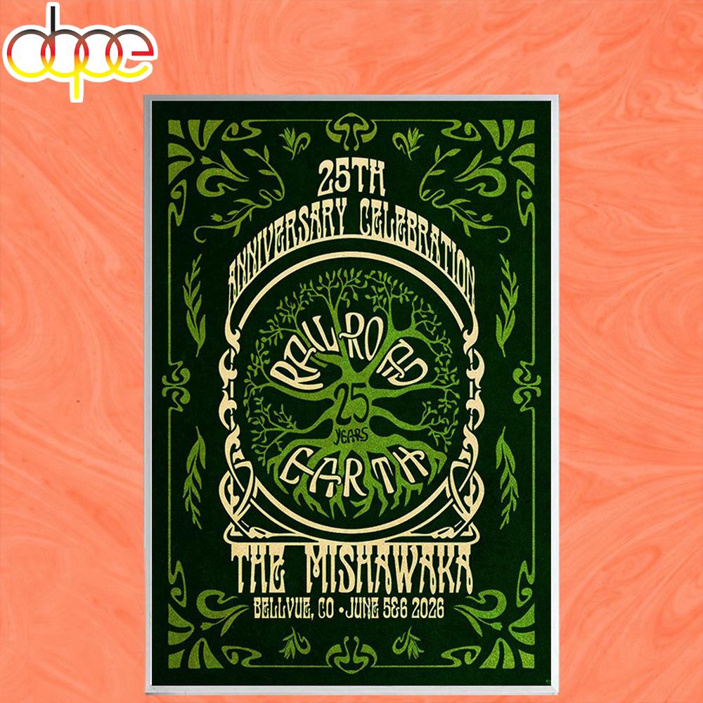 Railroad Earth The Mishawaka Amphitheatre June 5-6 2026 Show Poster Canvas Railroad Earth The Mishawaka Amphitheatre June 5-6 2026 Show Poster Canvas