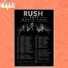 Rush 2027 World Tour Full Date And Cities Revealed Poster Canvas Rush 2027 World Tour Full Date And Cities Revealed Poster Canvas