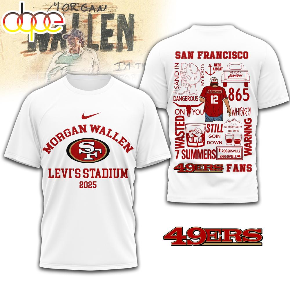 San Francisco 49ers NFL Morgan Wallen 3D T-Shirt San Francisco 49ers NFL Morgan Wallen 3D T-Shirt