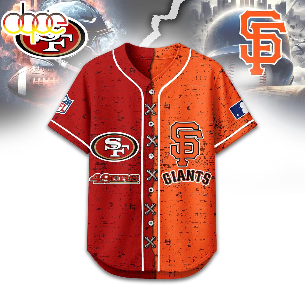 San Francisco 49ers - San Francisco Giants Baseball Jersey Shirt