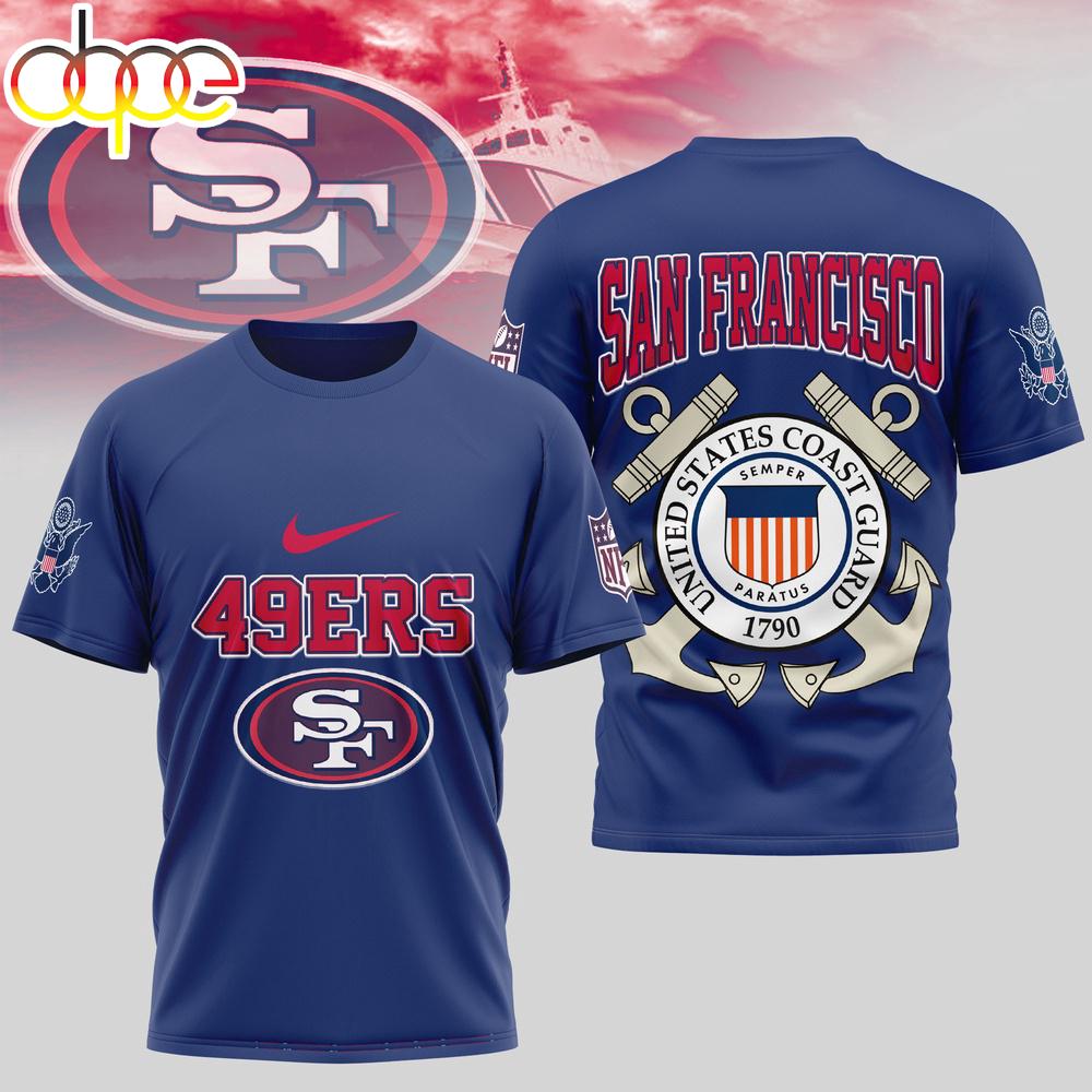 San Francisco 49ers United States Coast Guard 3D T-Shirt
