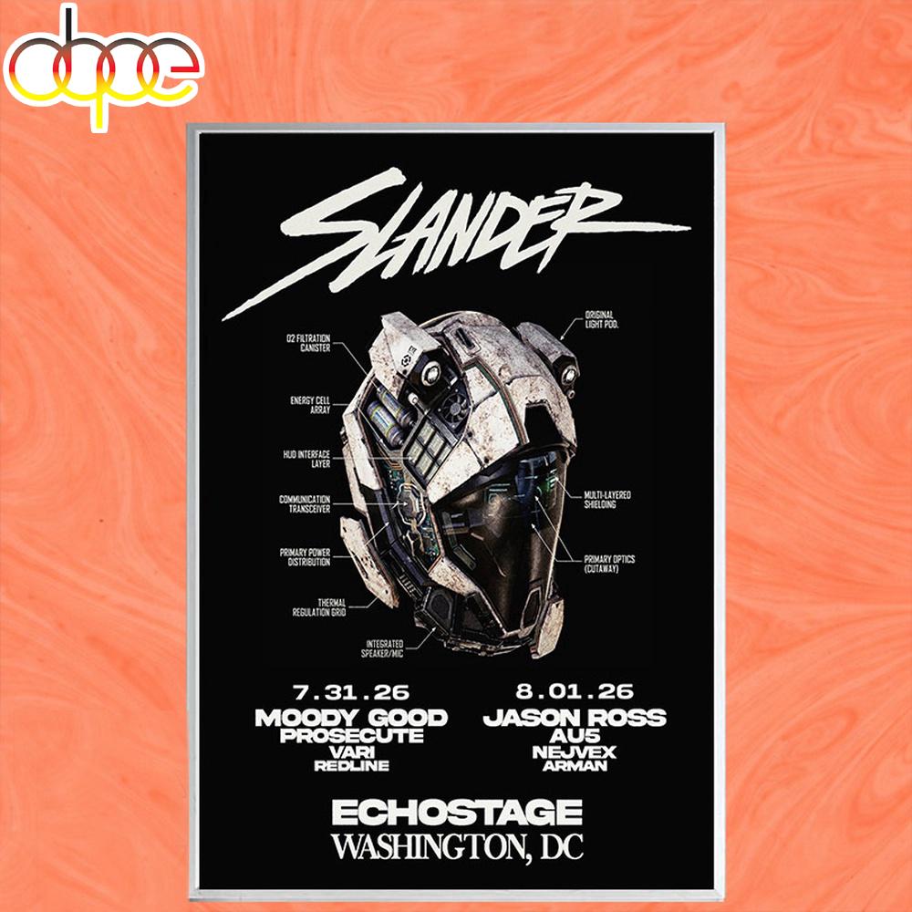 Slander Washington DC Tour 2026 Poster Canvas Slander Washington DC Tour 2026 Poster Canvas