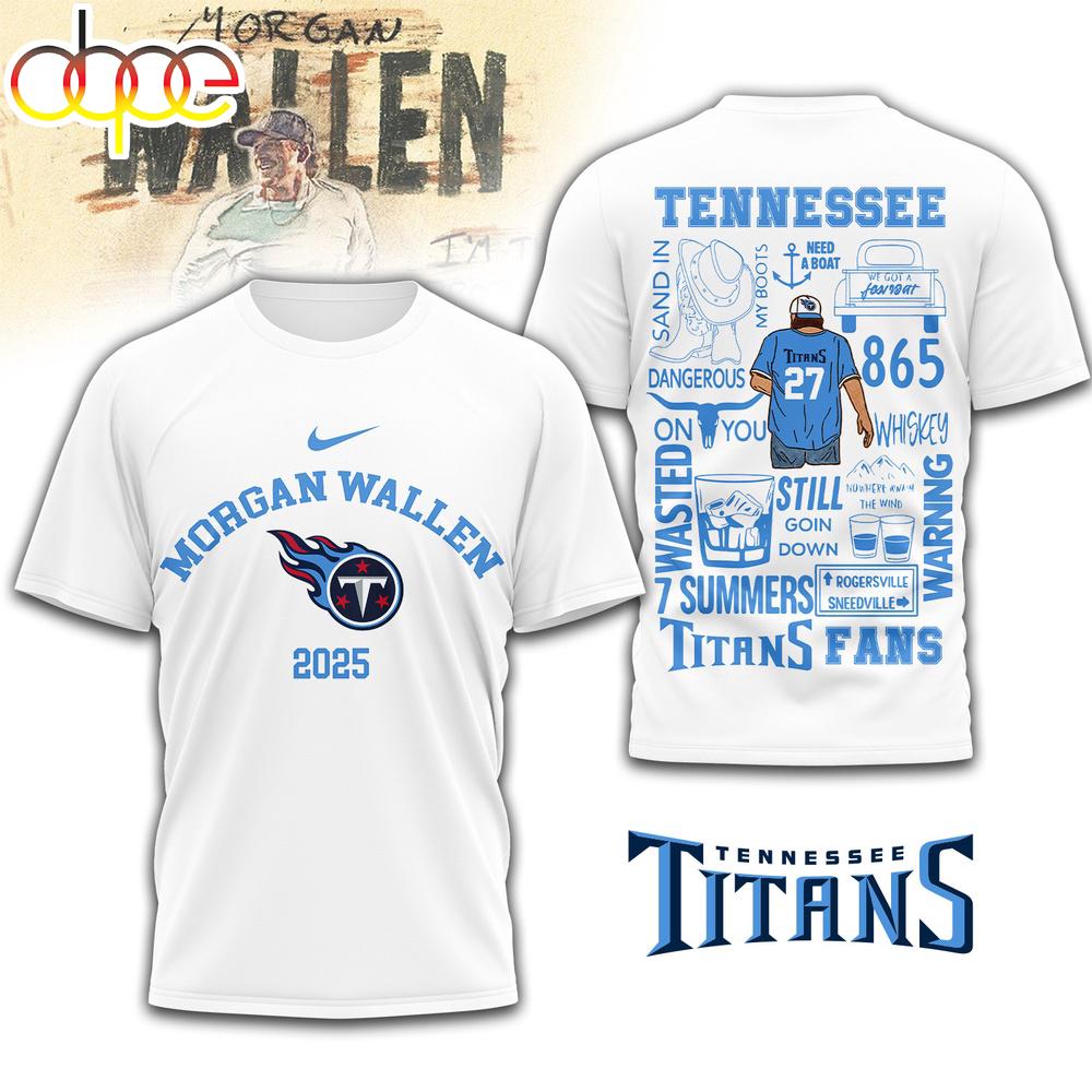 Tennessee Titans NFL Morgan Wallen 3D T-Shirt